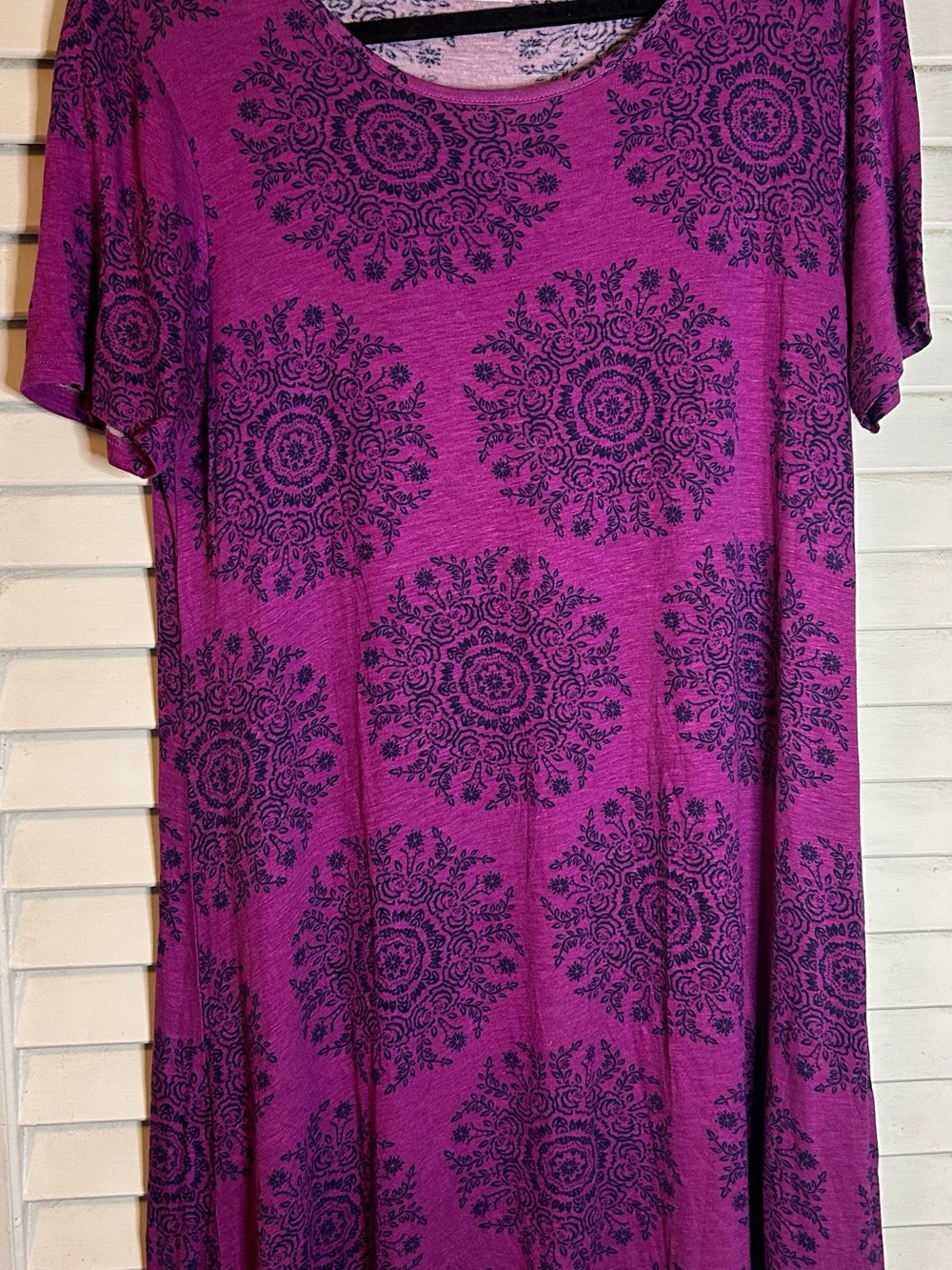 Natural Life Purple Boho Medallion Print Swing Dress Large - Picture 2 of 7